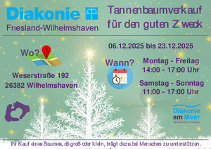 Weihnachtsbaumverkauf bei der Diakonie