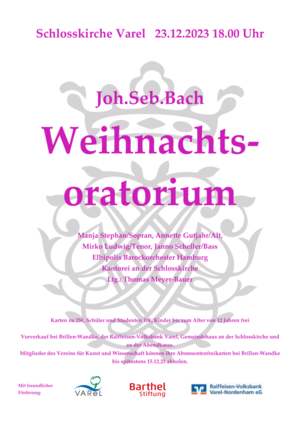 Plakat Weihnachtsoratorium Varel