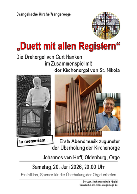 Konzert mit Johannes von Hoff würdigt Insulaner Curt Hanken